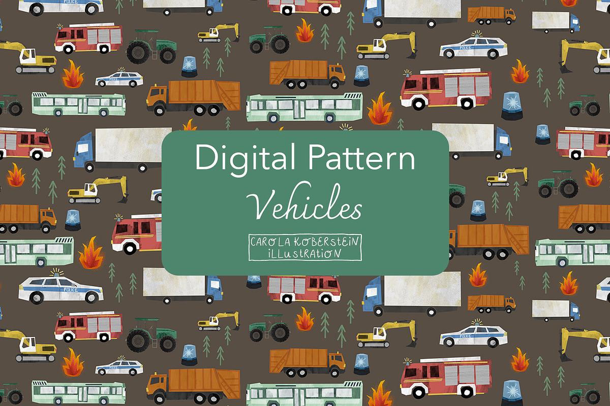 Vehicle Pattern, a Pattern Graphic by koberstein (Photo 1 of 3)