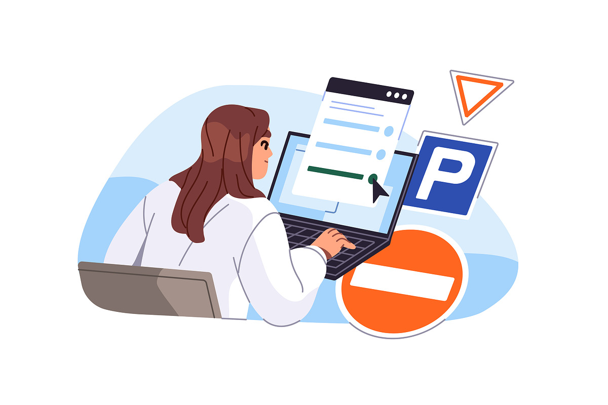 Education in driving school set, a Transportation Illustration by PaperTrident (Photo 5 of 7)