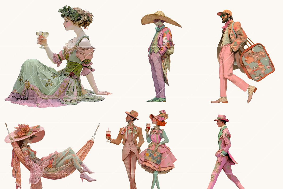 Whimsical Pastel Fashion Clipart, a Person Illustration by Design Scotch (Photo 4 of 9)