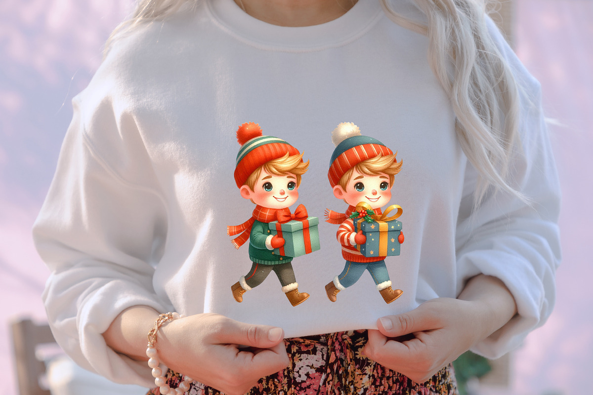 Quirky Christmas Boys Clipart, an Illustration by designcity5 (Photo 4 of 5)