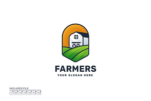 Minimalist Farm House Badge Logo, a Branding & Logo Template by yuanesei