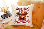 Funny Highland Cow Attitude PNG, a Work Illustration by Sublimation Artist (Thumbnail 9 of 9)