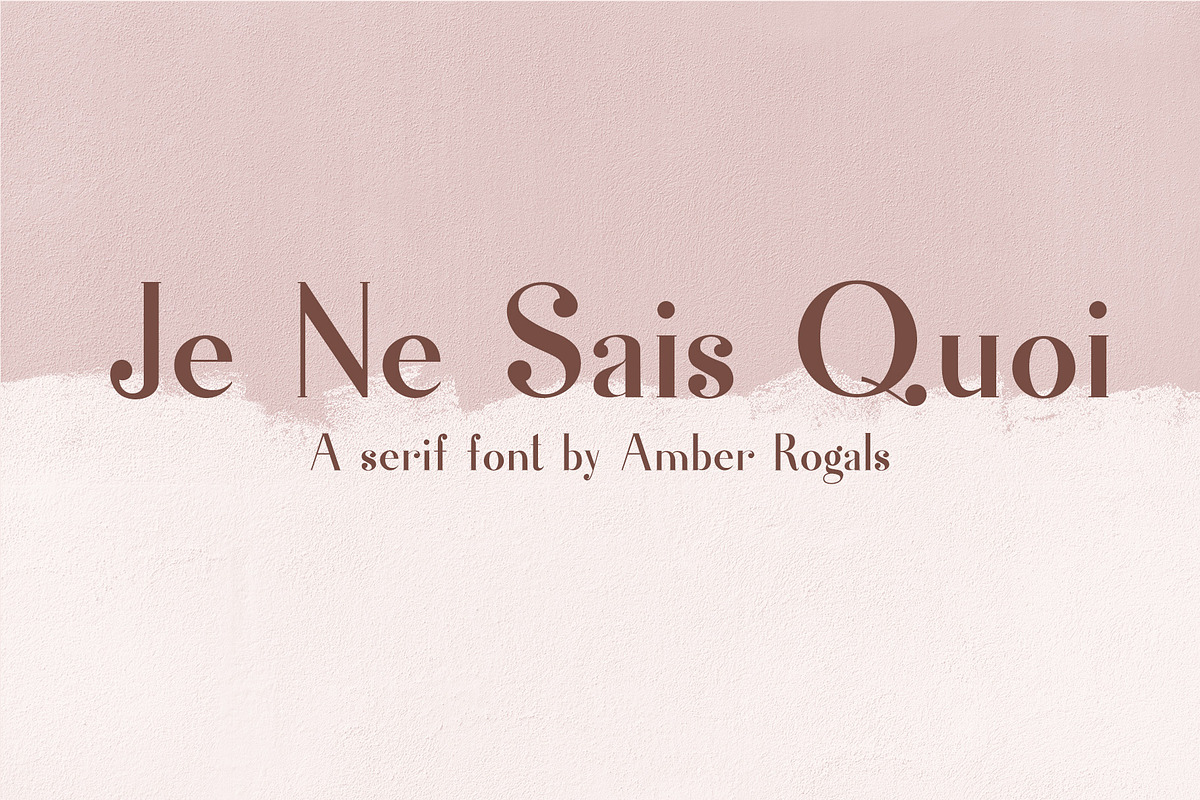 Je Ne Sais Quoi- A Luxury Serif Font