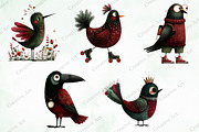 Whimsical & Quirky Bird Clipart, an Illustration by Creative Art (Thumbnail 7 of 10)