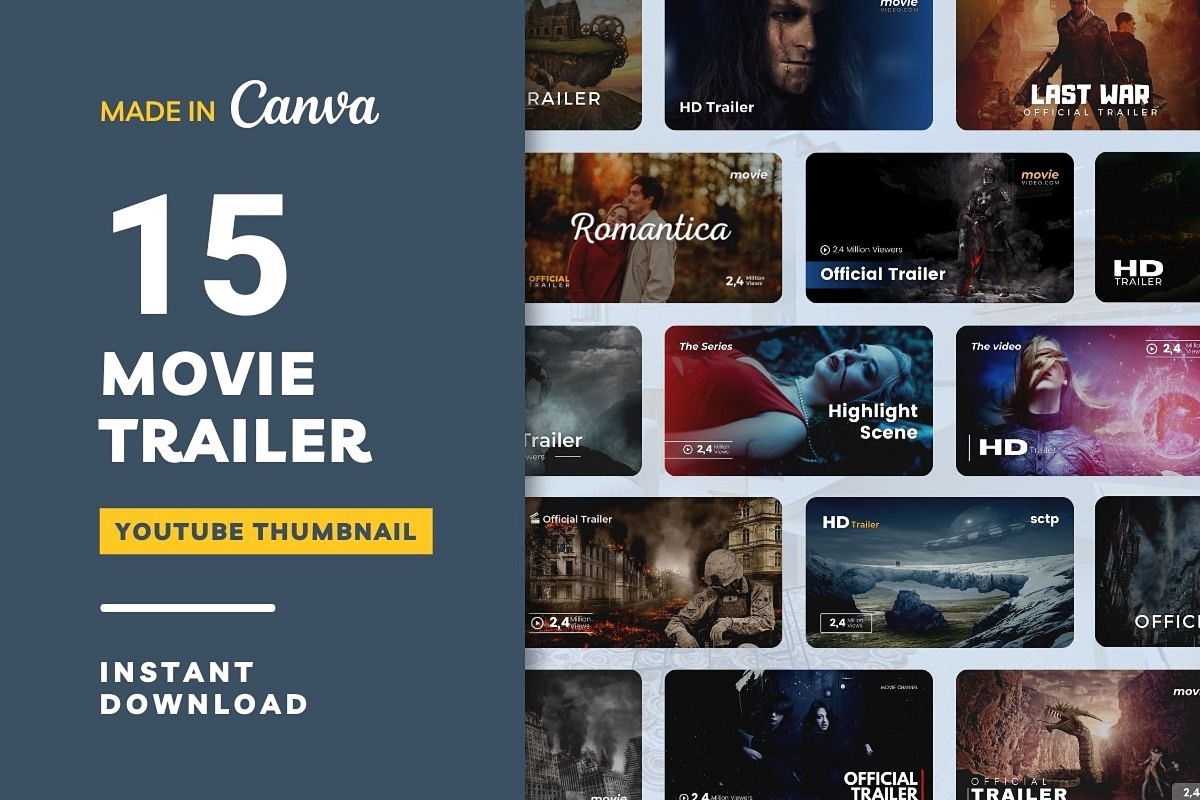 Movie Trailer Thumbnail, a Social Media Template by socutefont