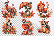 Cute Autumn Peacock Sublimation Clip, an Animal Illustration by SVGArt (Thumbnail 2 of 9)