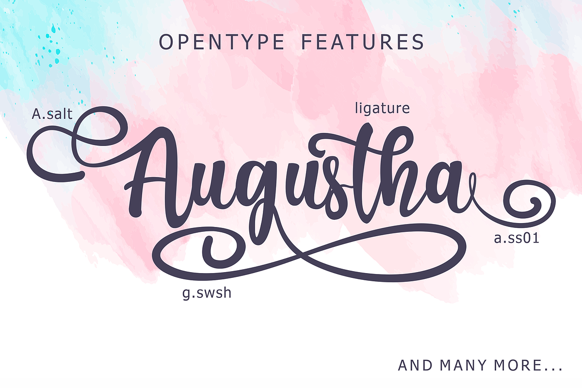 Augustha - Lovely Script preview 3