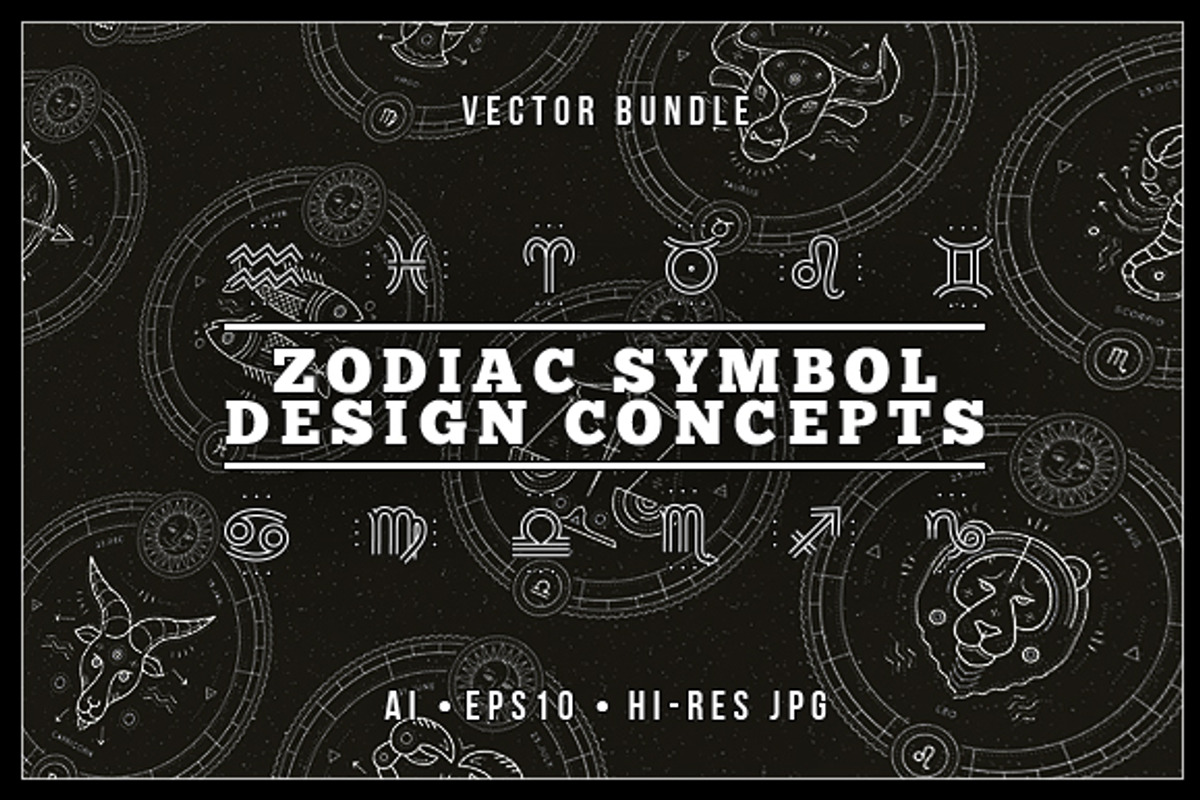 Zodiacal emblems bundle, an Object Graphic by painterr (Photo 1 of 2)