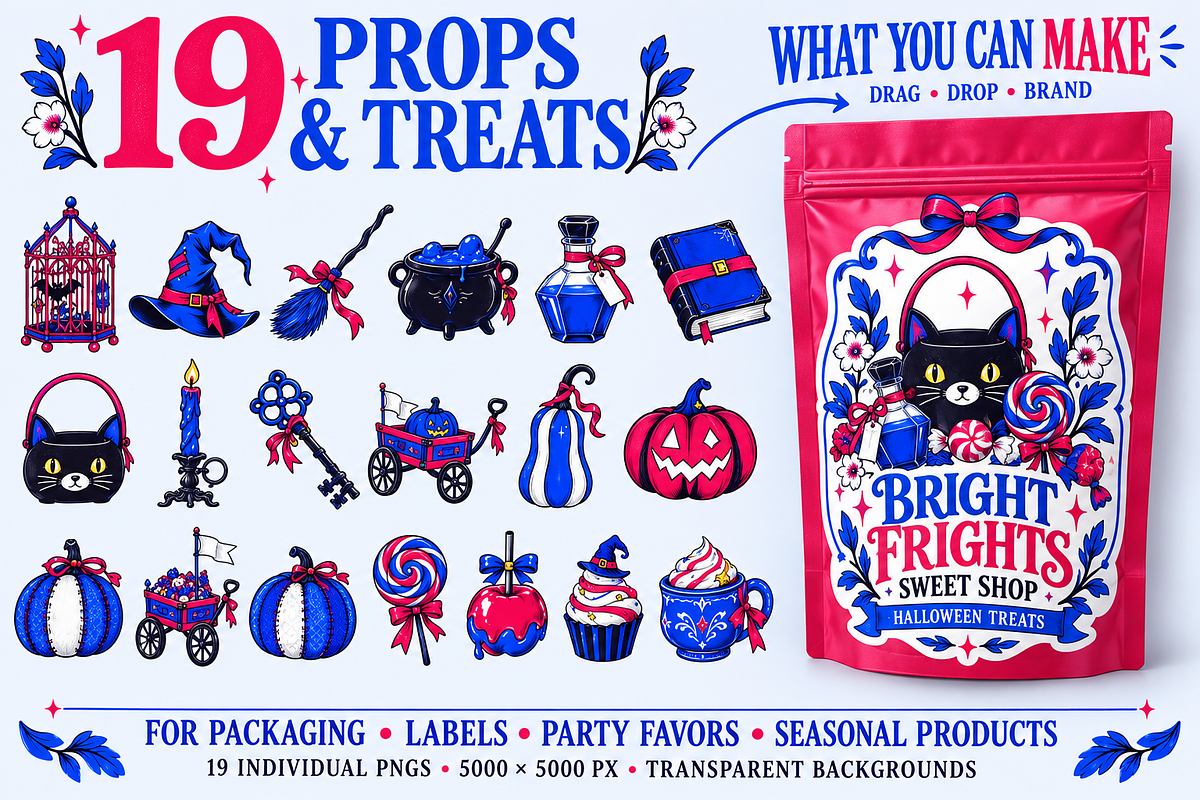 Bright Frights Halloween PNG Bundle, an Object Graphic by Designertale (Photo 4 of 10)