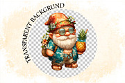 Summer Gnome Clipart Bundle, an Illustration by SVGArt (Thumbnail 7 of 9)