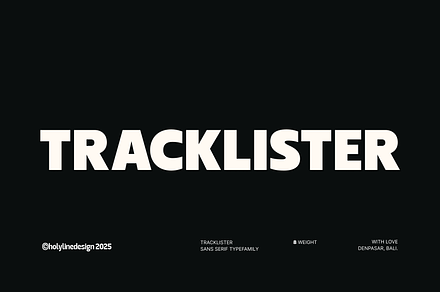 Tracklister - Display Sans Family, a Sans Serif Font by Holyline Design