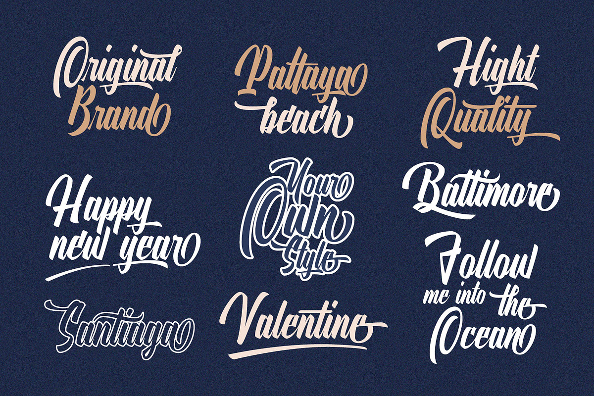 Onthel - Logotype brush font, a Script Font by Ridha-38.lineart (Photo 2 of 12)