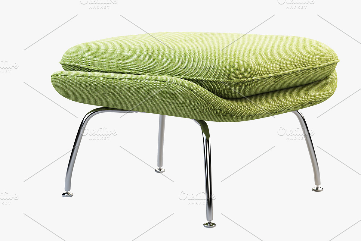 Womb Chair and Ottoman 3d model, a Furniture 3D Model by 3dmitruk (Photo 9 of 15)
