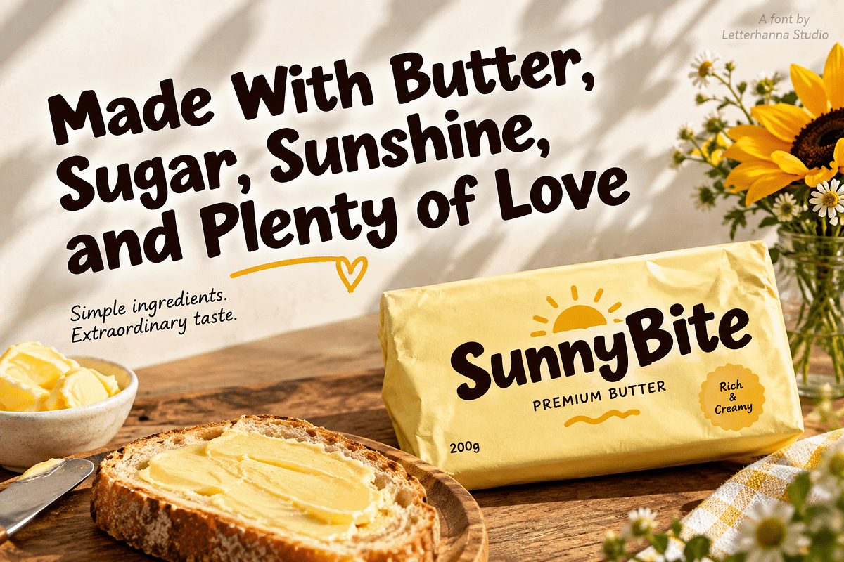 Sunny Bella Cute Font, a Handwritten Font by Letterhanna Studio (Photo 3 of 9)