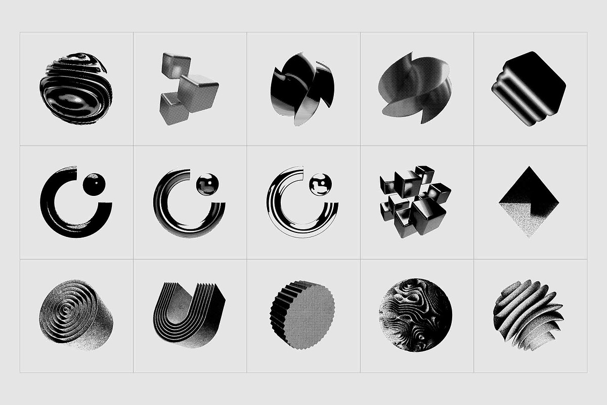 3D V3CTORS - 60 Vector Shapes, an Object Graphic by assetpro.design (Photo 10 of 13)
