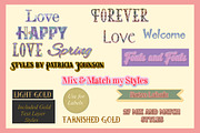 Gold Photoshop Text Styles, a Layer Style Add-On by MDD Designs (Thumbnail 1 of 2)