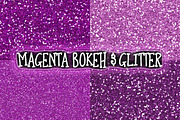 Magenta Bokeh & Glitter Backgrounds, a Texture Graphic by Paper Element (Thumbnail 2 of 3)