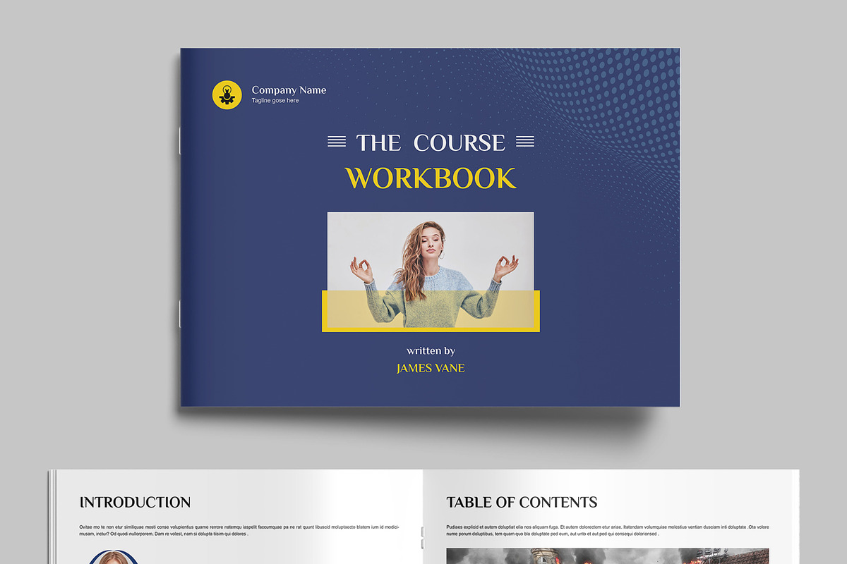 Workbook Planner Template Landscape, a Stationery Template by MightyDesign (Photo 2 of 9)
