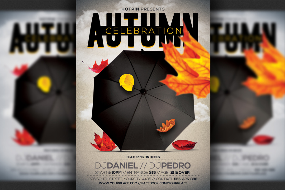 Fall Autumn Flyer Template, a Flyer Template by Hotpin