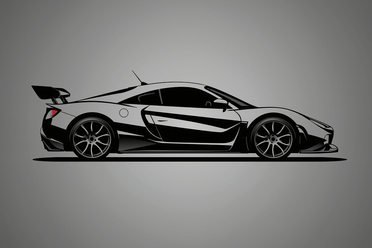 Supercar Vector Collection Bundle, an Illustration by Creativeshirt (Photo 6 of 9)