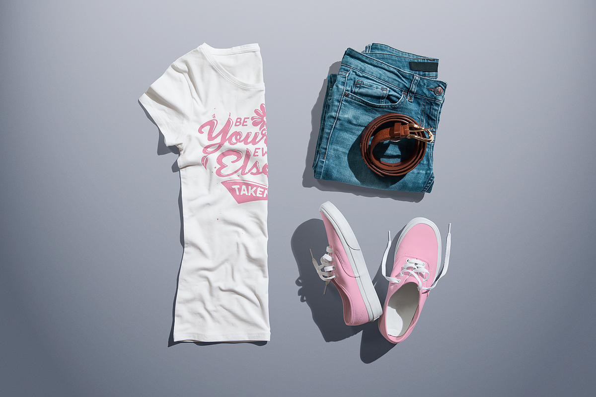 Women's Crew Neck T-shirt Mock-up, a Shirt Mockup by Mint Pixels (Photo 1 of 7)