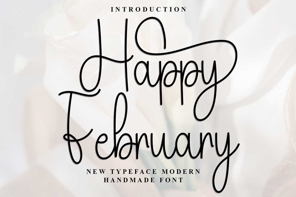 Happy February, a Handwritten Font by InermediaSTUDIO (Photo 1 of 8)