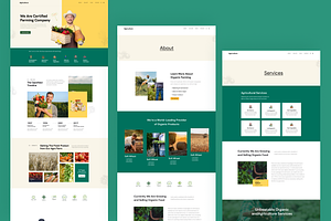 Agriculture Landing Page Website