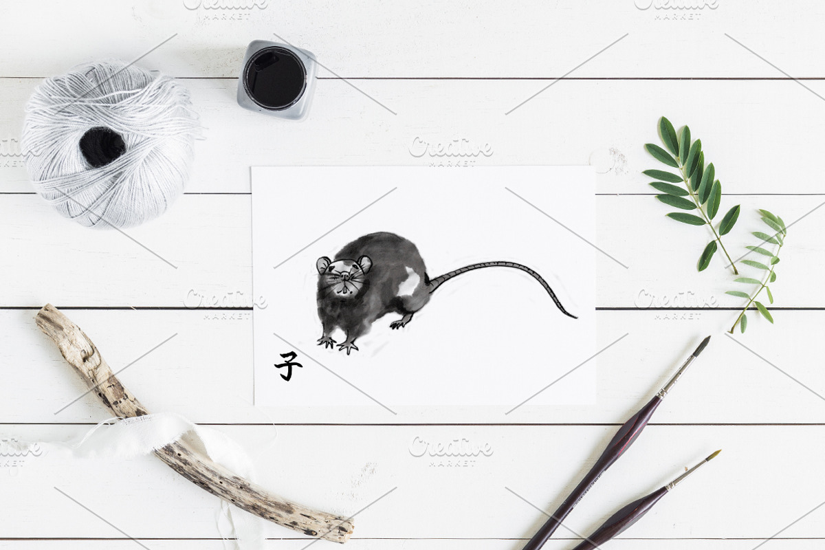 Rats Sumi-e, an Animal Illustration by StabuLaRasa illustration (Photo 18 of 18)