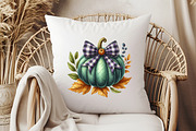 Autumn Pumpkin and Bow Clipart, an Illustration by Libby Wishes (Thumbnail 8 of 11)