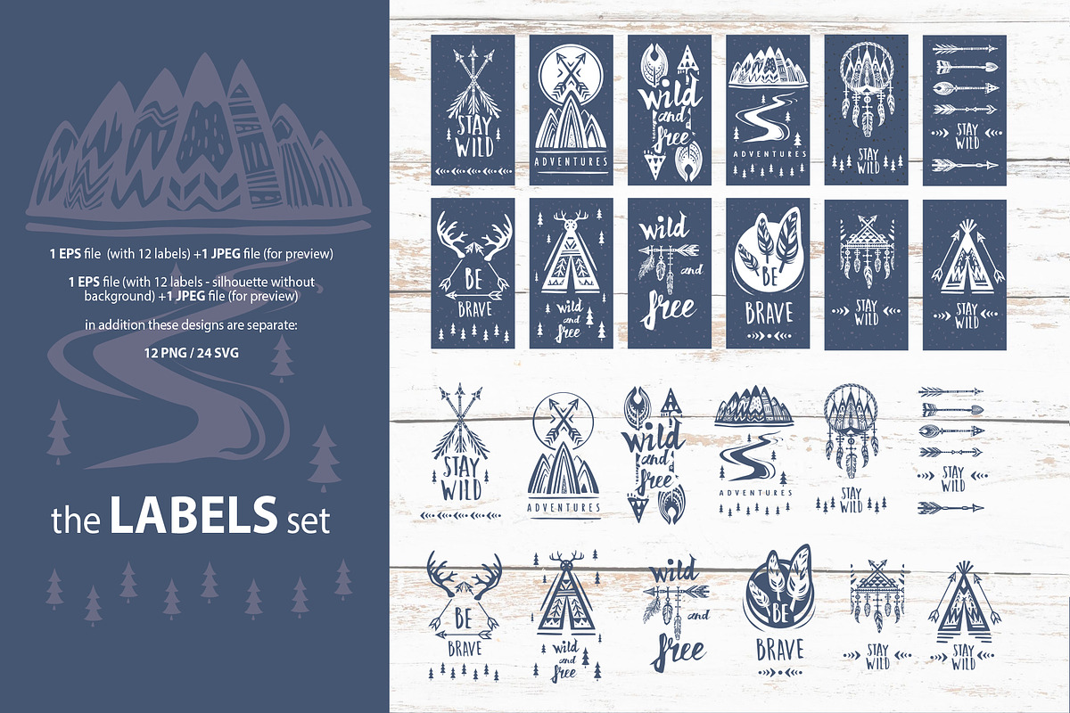 Adventure Posters and Labels, a Decorative Illustration by ViktoriaARTprint (Photo 6 of 11)