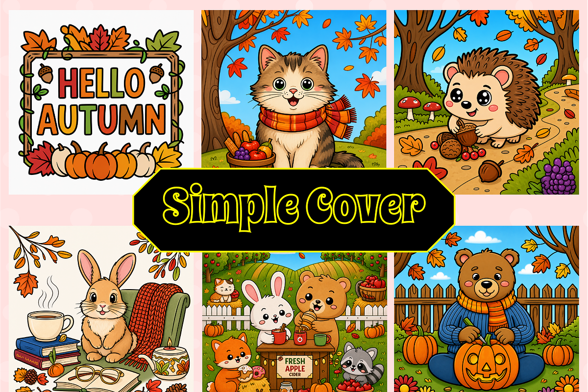 Cozy Animal Autumn Bold & Easy Color, an Animal Illustration by Design Zone (Photo 2 of 4)