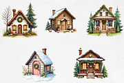 Christmas Funny House Clipart, an Illustration by CrexoraLab (Thumbnail 4 of 5)