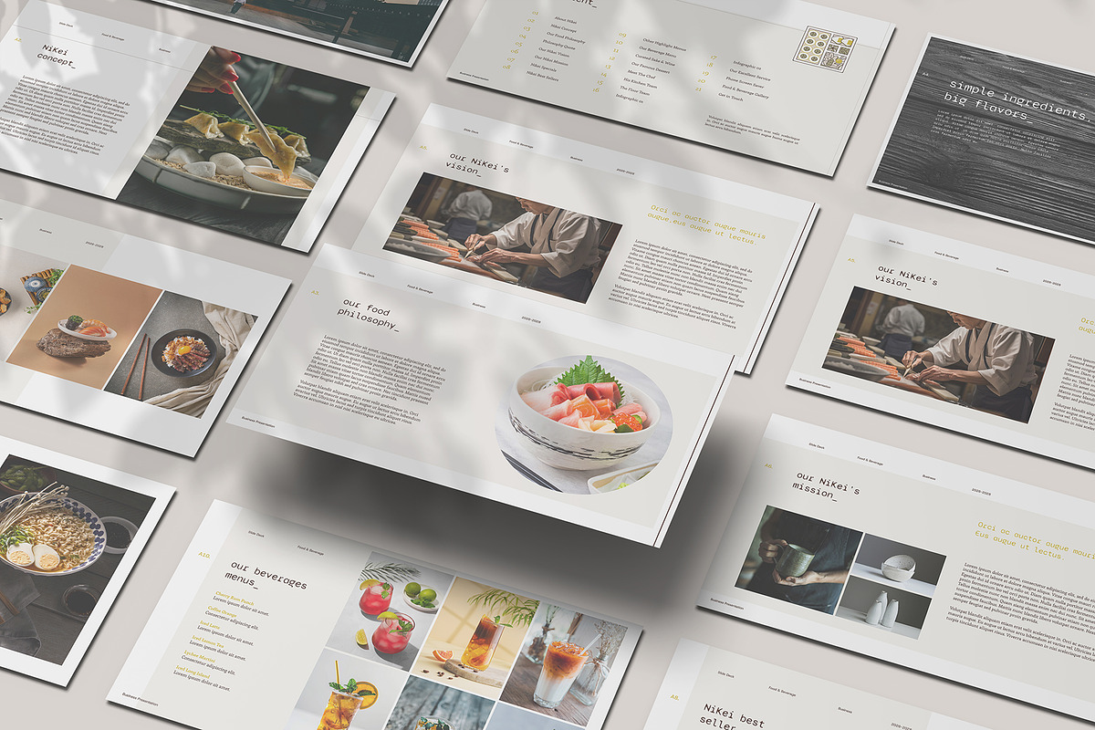 Minimal Resto & Bar Proposal | Nikei, a Design Template by Rich Raccoon (Photo 7 of 7)
