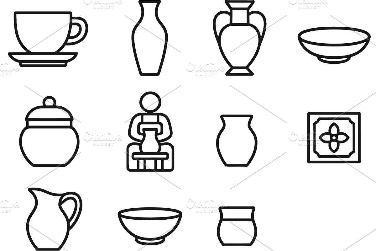Vector illustration of line icons, an Illustration by ZinetroN