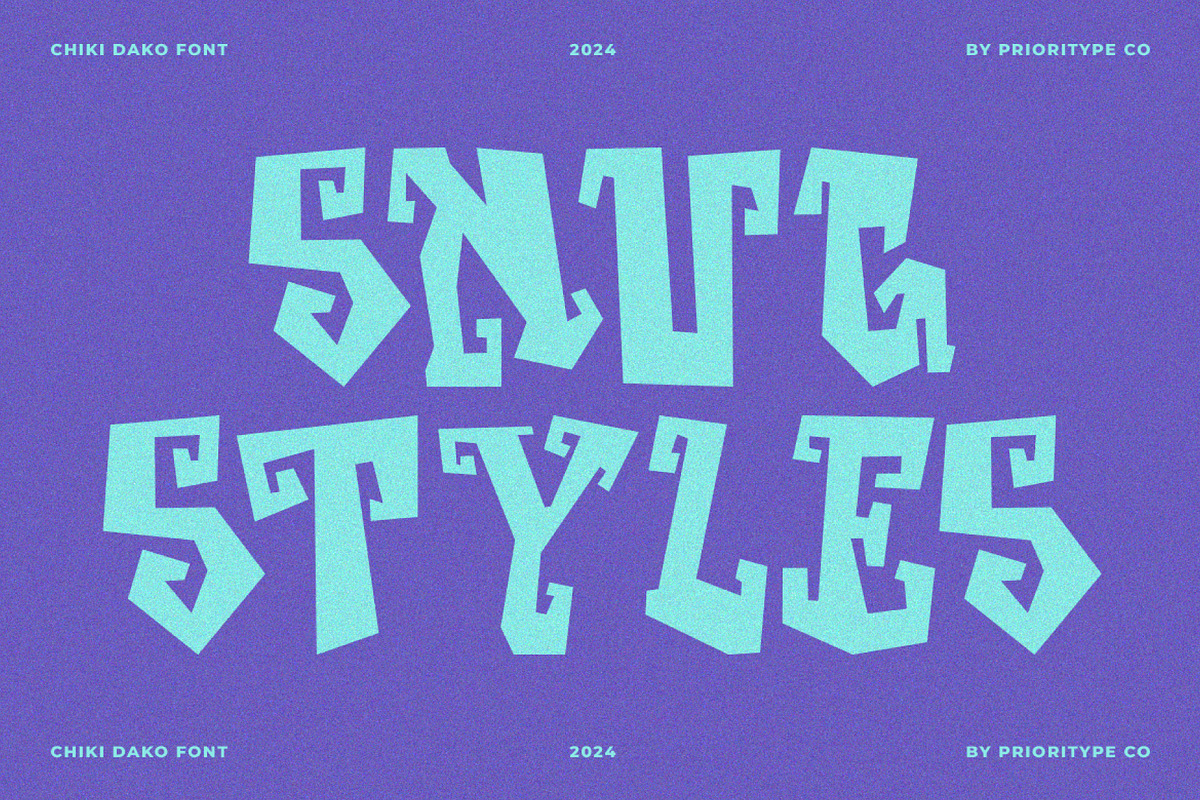 Chiki Dako - Playful Display Font, a Symbol Font by Prioritype Co (Photo 3 of 6)