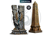Fantasy Pillars & Monoliths Clipart, a Seasonal Illustration by ThatsDesignArt (Thumbnail 7 of 10)