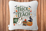 Trick or Teach Halloween PNG, a Seasonal Illustration by CraftArtStudio (Thumbnail 4 of 4)