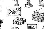 Vintage Postal Service Icons Set, an Object Graphic by RT Studio (Thumbnail 4 of 4)