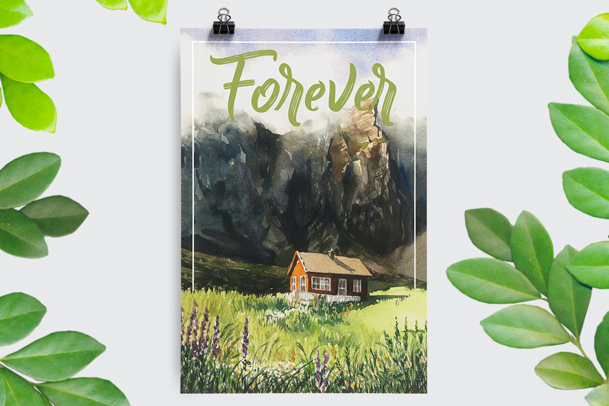 Watercolor postcards, a Poster Template by Pamyatka Shop (Photo 4 of 5)