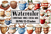 Christmas Vibes Cocoa Mug, an Illustration by Design Market (Thumbnail 1 of 4)