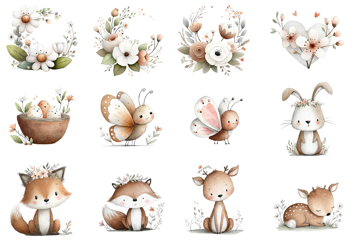 Watercolor Spring Clipart, an Illustration by Designworld (Photo 2 of 5)