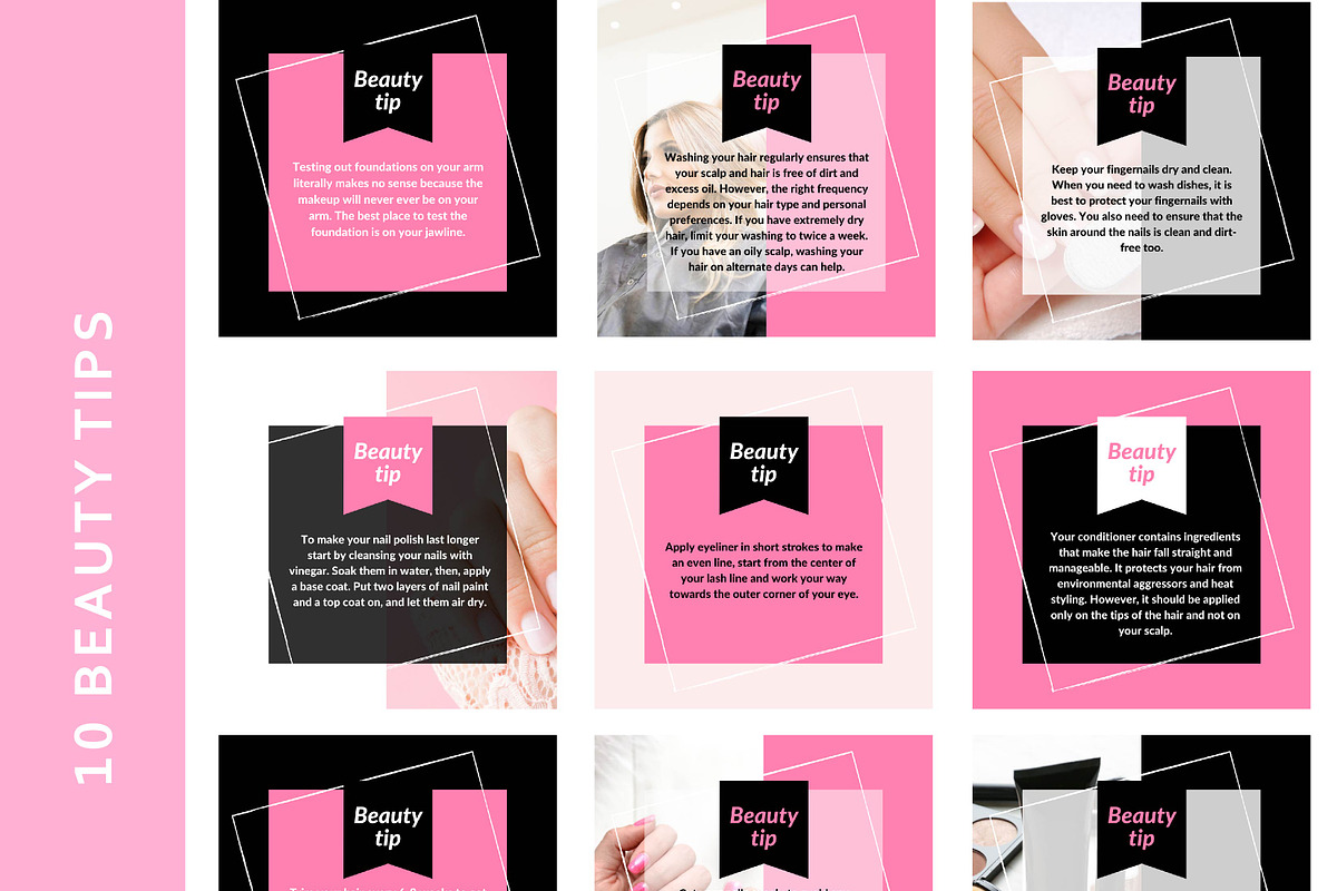 50 Beauty posts - Canva, a Social Media Template by SilverMintDesign (Photo 5 of 5)