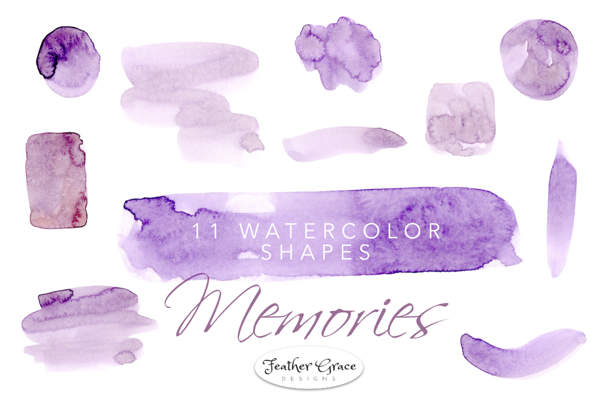 Watercolor Purple Blush Flowers, an Illustration by Feather Grace Designs (Photo 6 of 9)