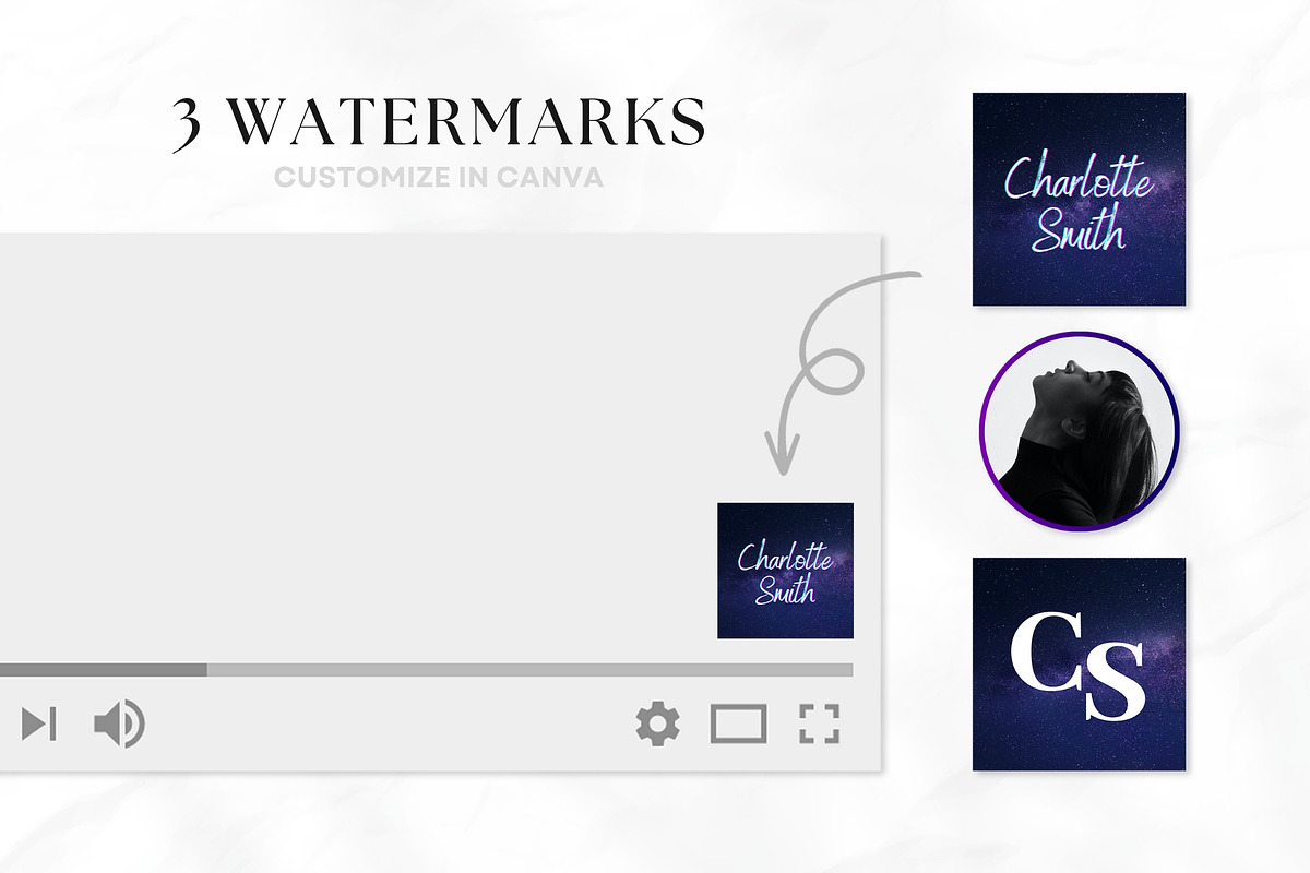 YouTube Branding Kit For Canva, a Social Media Template by OniriqveDesigns (Photo 7 of 10)