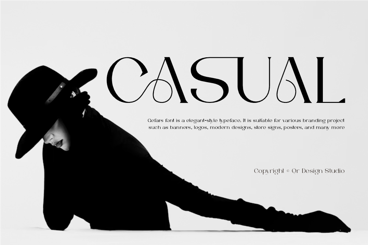 Gefars - Modern Ligature Serif Font, a Serif Font by QR Design Studio (Photo 2 of 14)