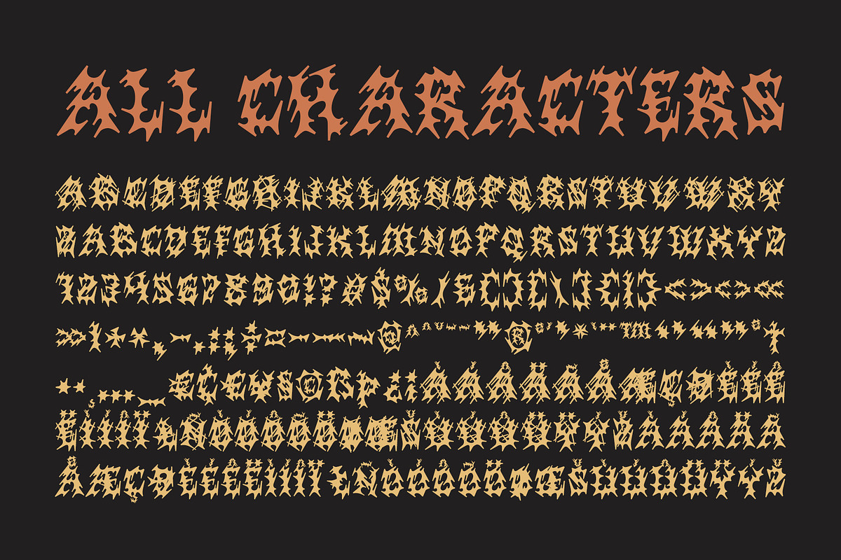 CS Carnage – Black Metal Font, a Blackletter Font by Craft Supply Co. (Photo 8 of 8)