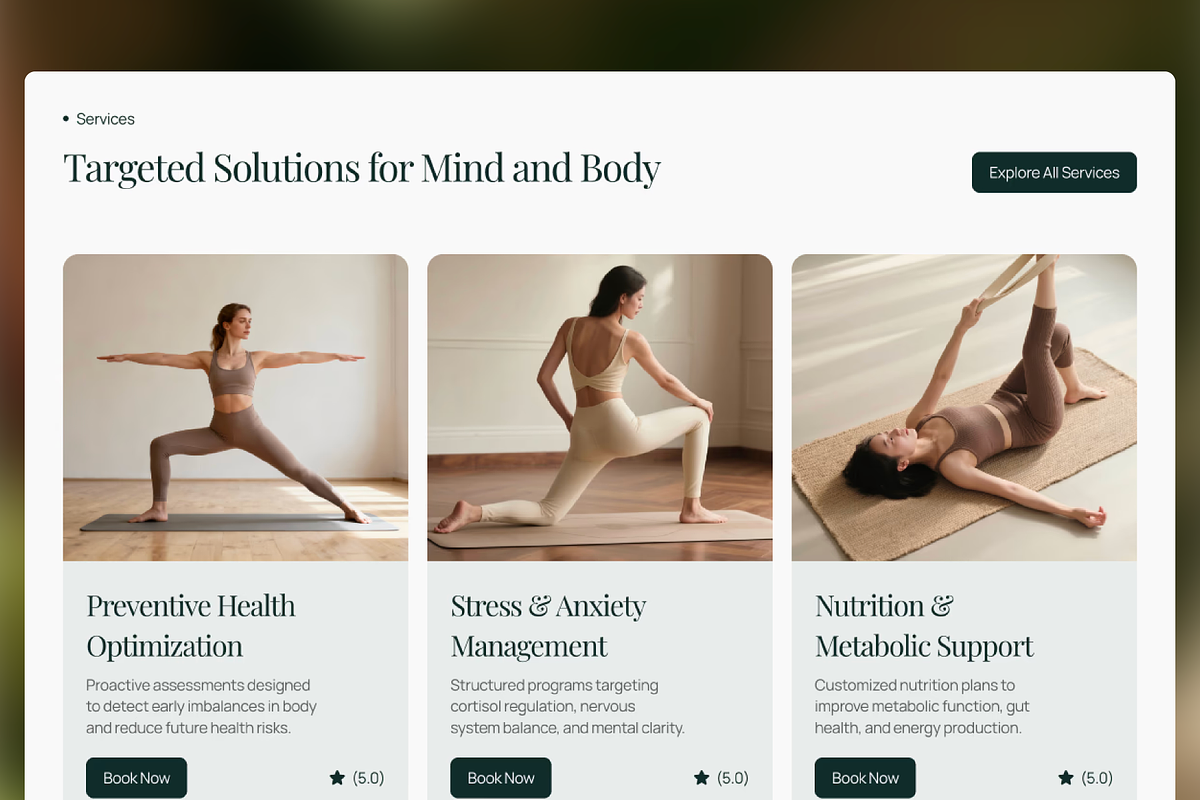 Purevia - Wellness Framer Template, a Landing Page Template by Hammad Arif (Photo 2 of 4)