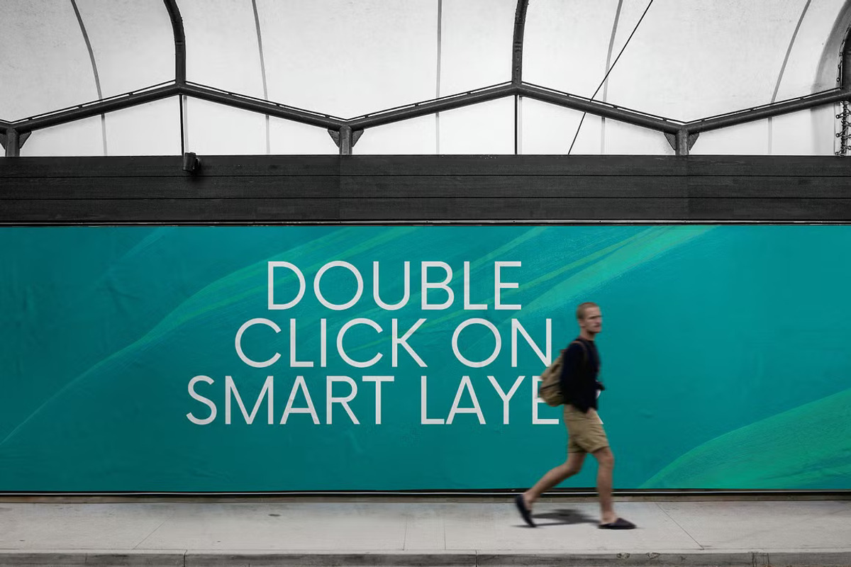 Sidewalk Billboard Mockup Template, an Advertising Mockup by GearShift (Photo 3 of 4)