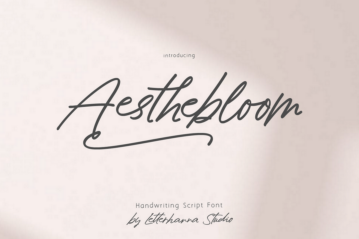 Aesthebloom Signature Script Font, a Handwritten Font by Letterhanna Studio (Photo 1 of 12)