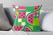 Geometric Watermelons pattern., a Pattern Graphic by Evgeniya Dzhumm (Thumbnail 3 of 7)